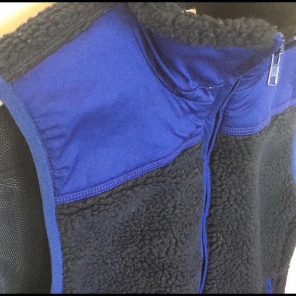 J.Crew Factory Sherpa shearling style navy vest M - Picture 4 of 7